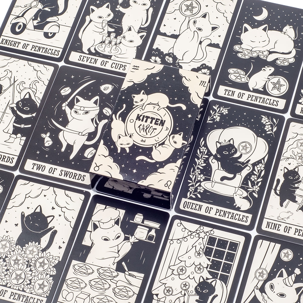 Kitten Tarot Deck 78 buah lucu - Tarot Cards Deck With Guidebook ulasan dan harga