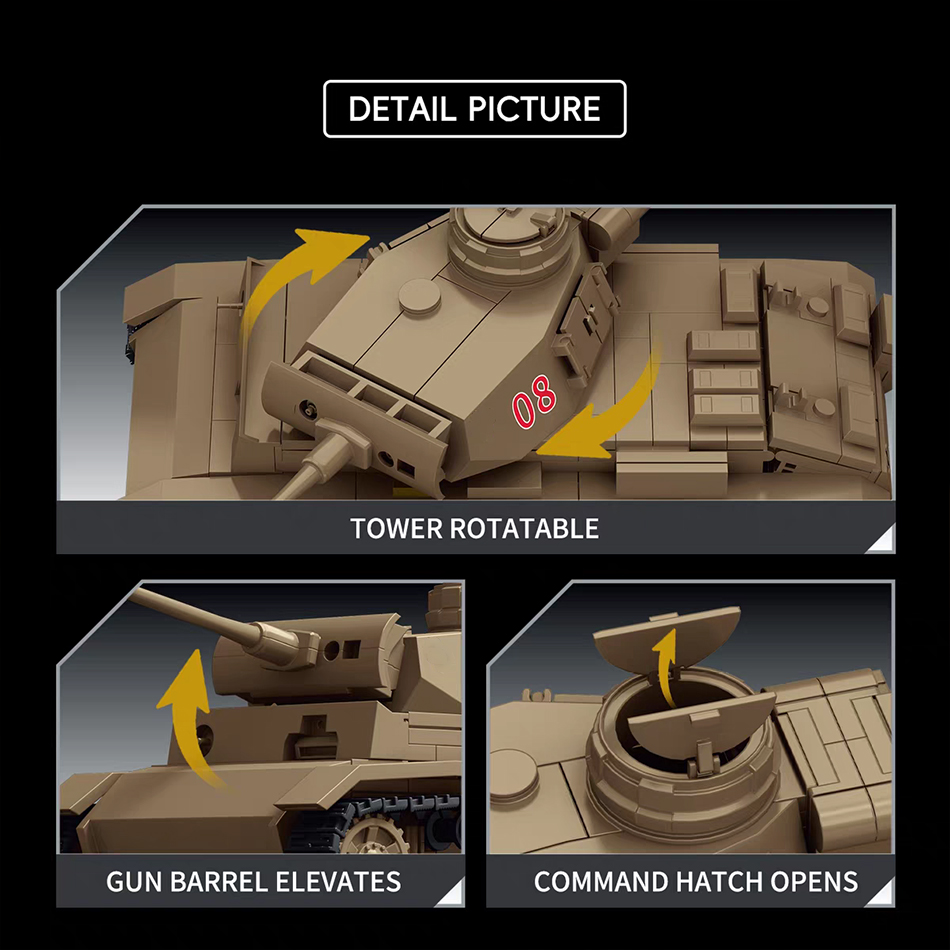 WW2 Afrika Korps Panzer III Sd - Lego Compatible Military Tank ulasan dan harga