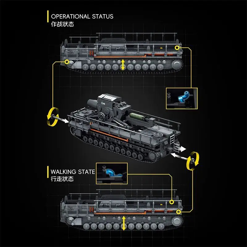 12GO 97026 4706pcs  Blok Bangu - Lego Compatible Military Tank ulasan dan harga