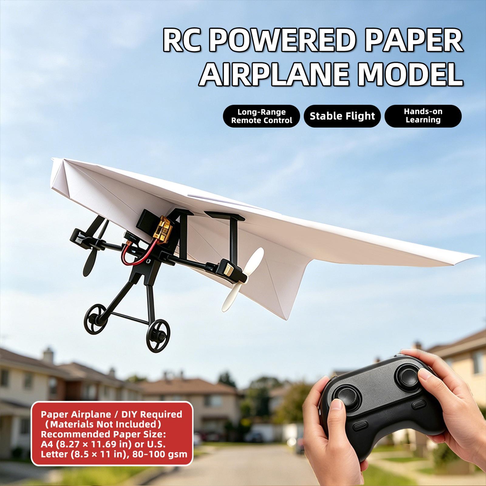Kit Pesawat Kertas RC DIY Main - Remote Control Toys ulasan dan harga