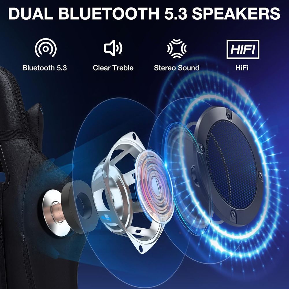 Kursi Gaming RGB dengan Speake - Video Games ulasan dan harga
