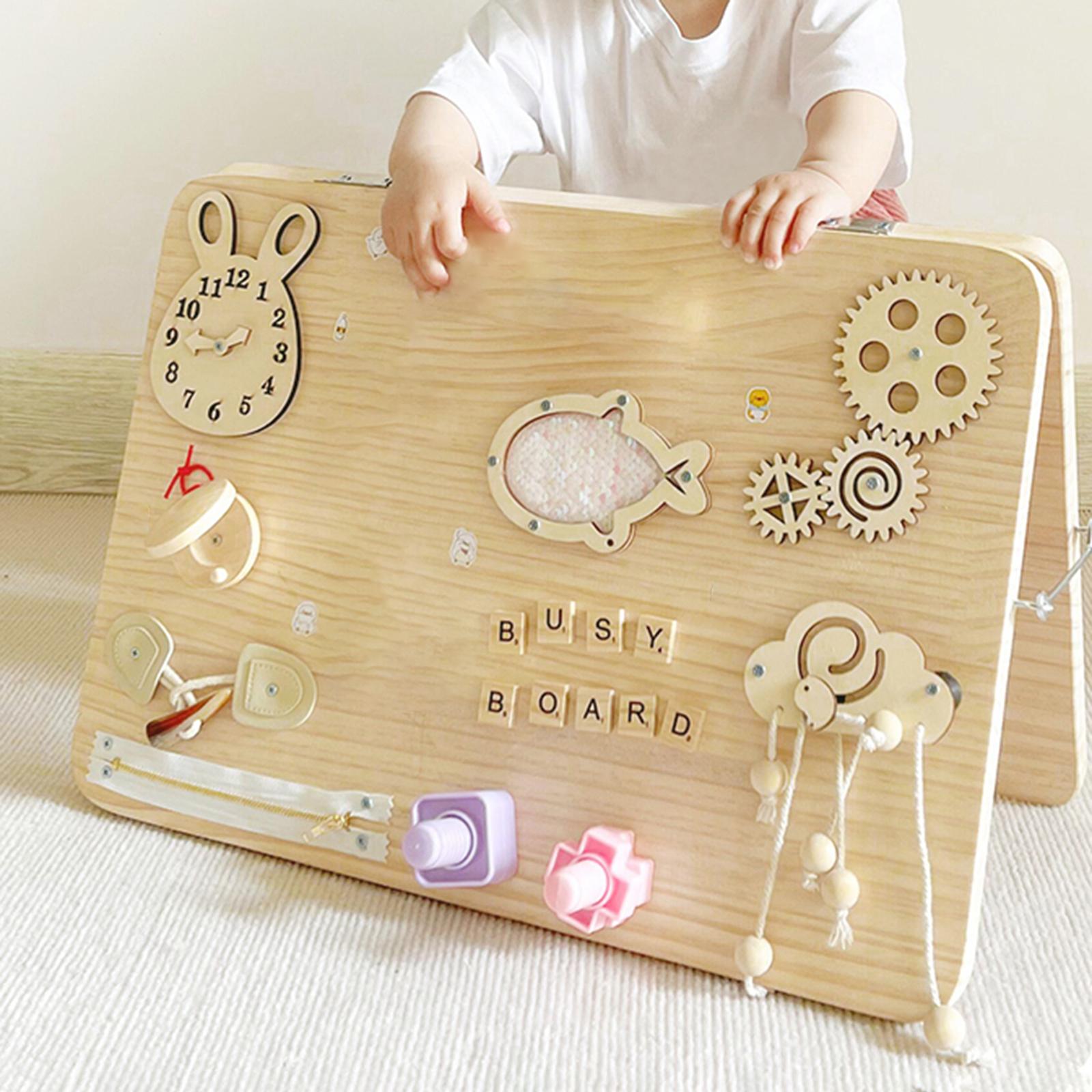 Papan Aktivitas Montessori Kay - Montessori Wooden Busy Board Toddler ulasan dan harga