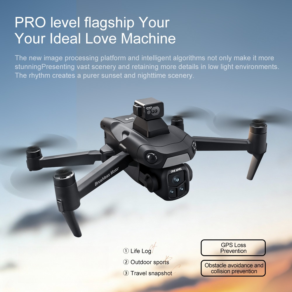 Drone Lipat A1R3S GPS Asli den - Fpv Brushless Rc Drone 4K ulasan dan harga