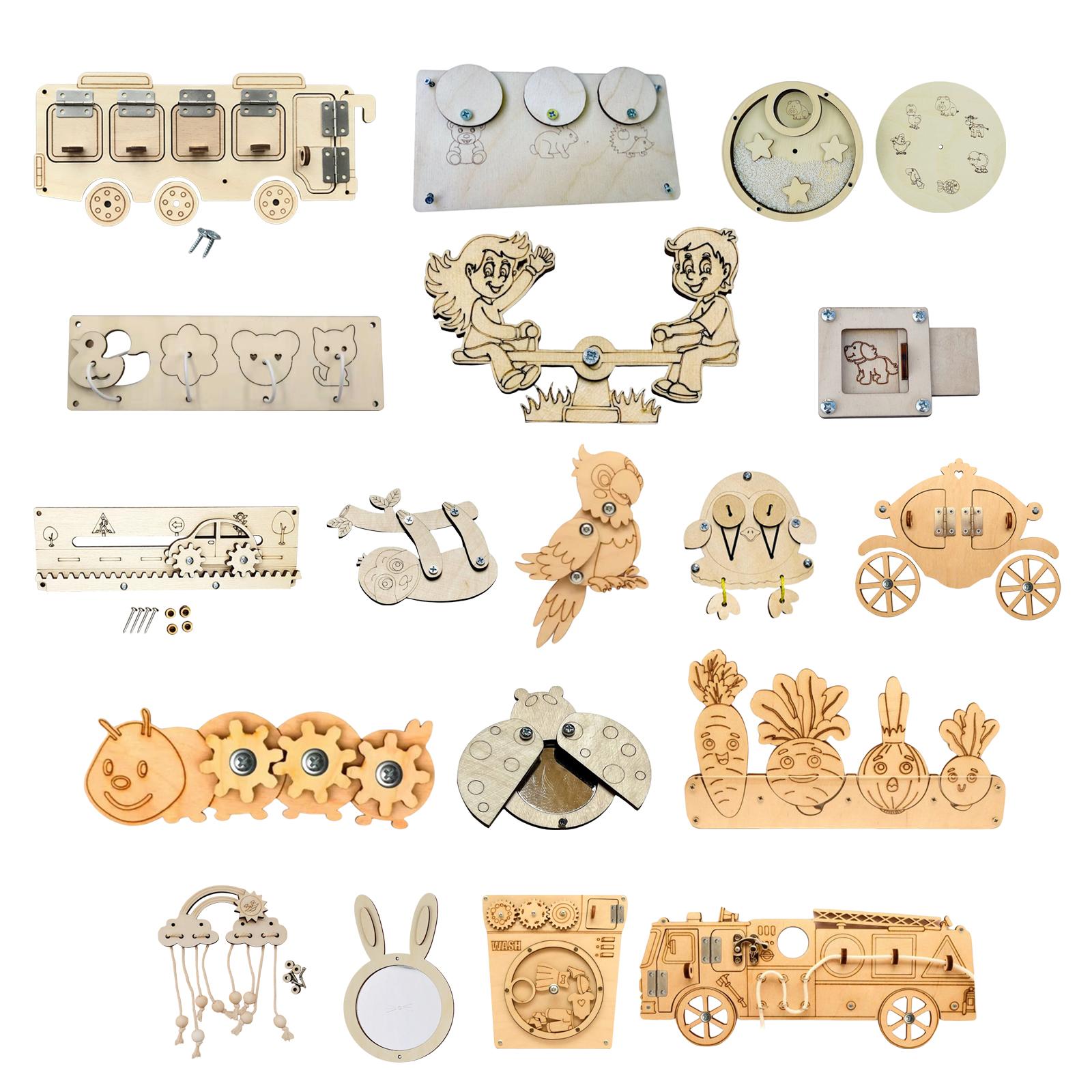 Bagian Papan Aktivitas Kayu Ma - Montessori Wooden Busy Board Toddler ulasan dan harga