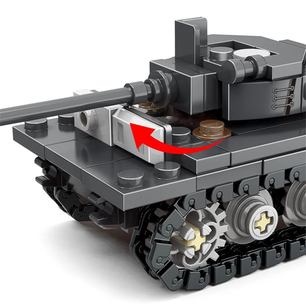 Model DIY Tank Berat King Tige - Lego Compatible Military Tank ulasan dan harga