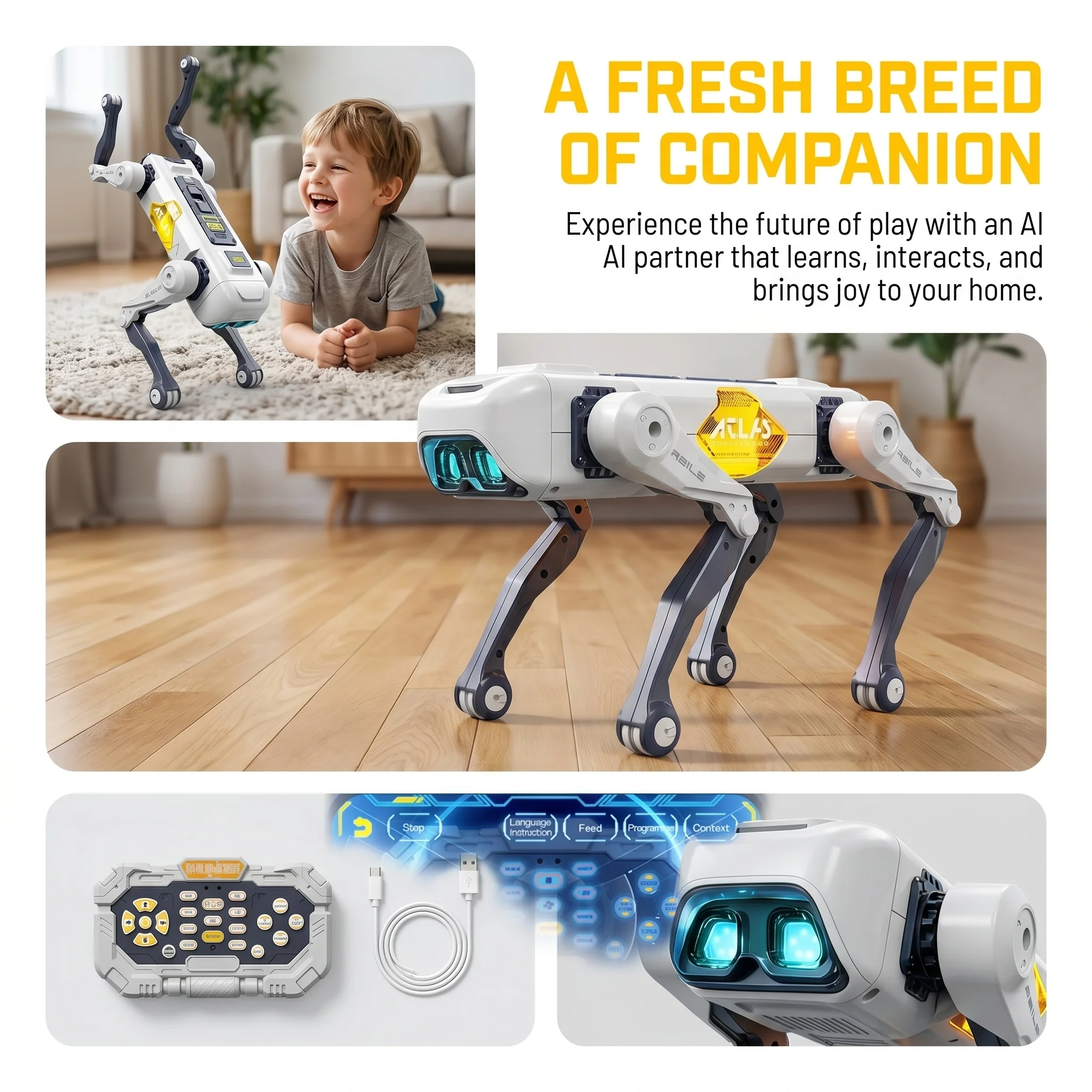 Robot Anjing Pintar AI, Kontro - Remote Control Toys ulasan dan harga