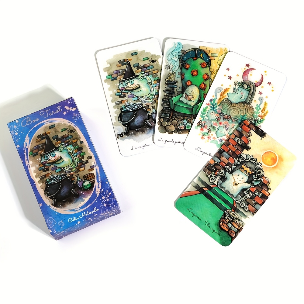 Kartu Baca Hantu Dek Tarot Boo - Tarot Cards Deck With Guidebook ulasan dan harga