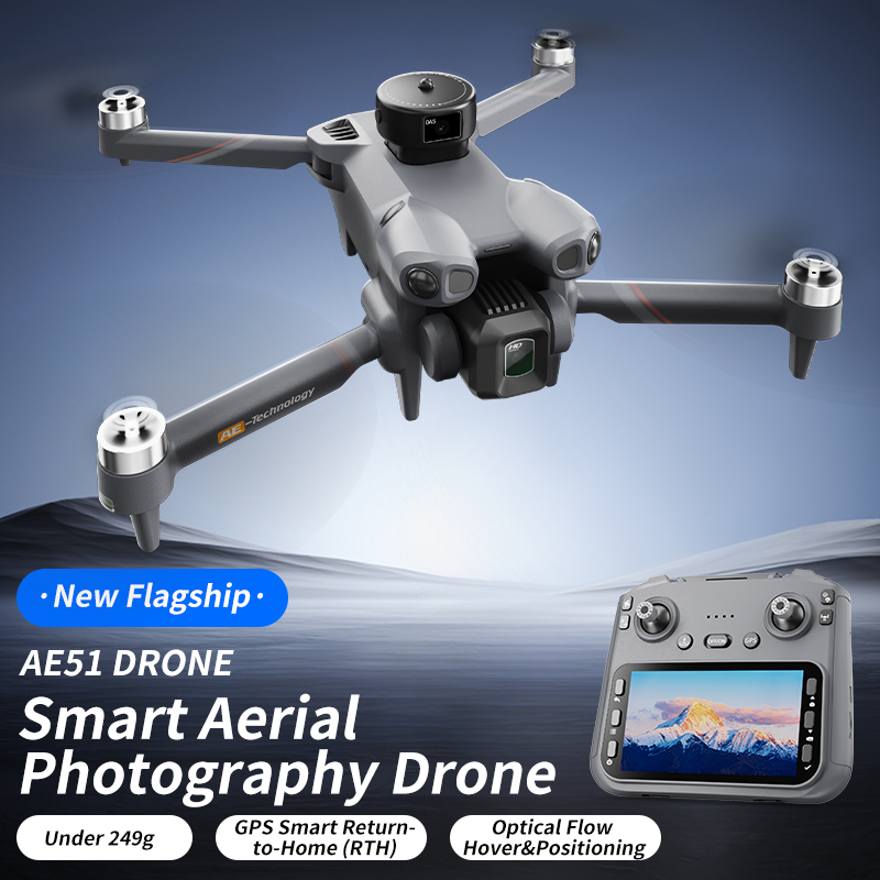 Drone Lipat RC Quadcopter AE51 - Fpv Brushless Rc Drone 4K ulasan dan harga