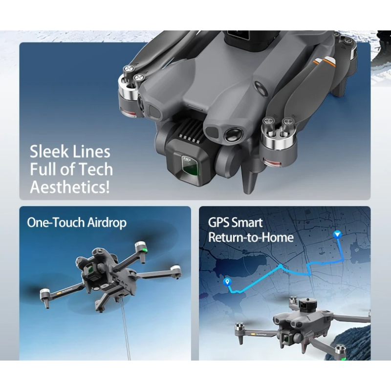 Drone Lipat RC Quadcopter AE51 - Fpv Brushless Rc Drone 4K ulasan dan harga